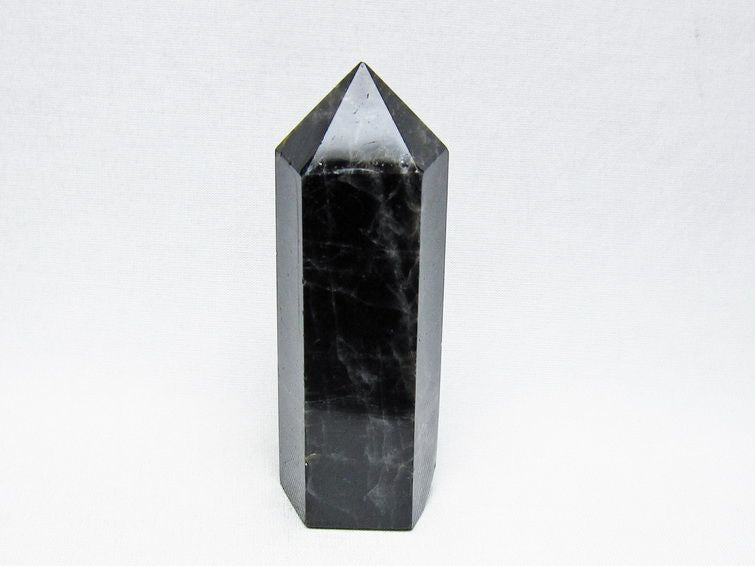 黒水晶 ポイント モリオン 六角柱 置物 一点物 152-4384