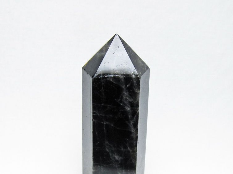 黒水晶 ポイント モリオン 六角柱 置物 一点物 152-4384