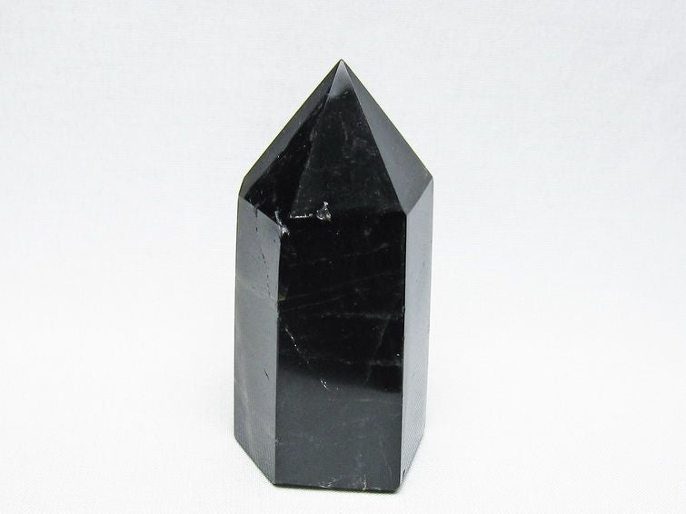 黒水晶 ポイント モリオン 六角柱 置物 一点物 152-4385