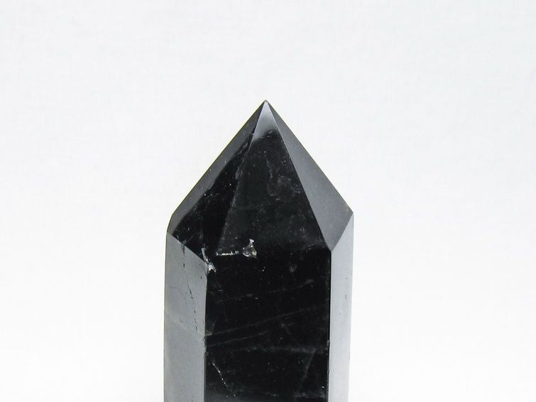 黒水晶 ポイント モリオン 六角柱 置物 一点物 152-4385