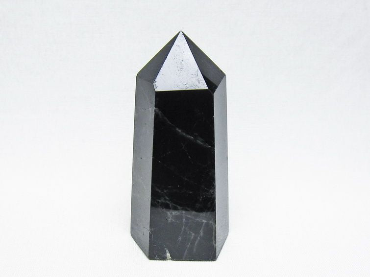 黒水晶 ポイント モリオン 六角柱 置物 一点物 152-4386