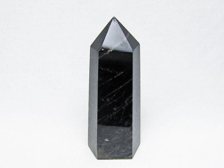 黒水晶 ポイント モリオン 六角柱 置物 一点物 152-4387
