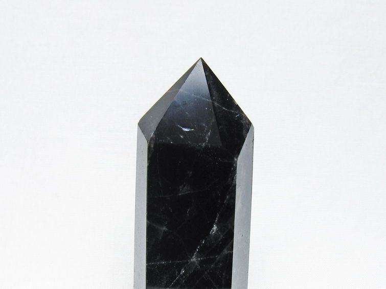 黒水晶 ポイント モリオン 六角柱 置物 一点物 152-4388