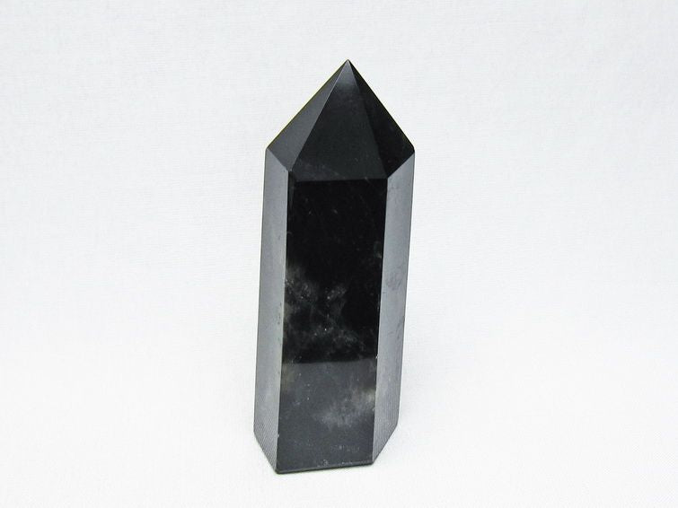 黒水晶 ポイント モリオン 六角柱 置物 一点物 152-4389