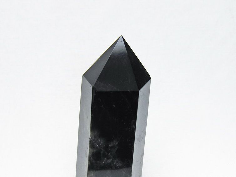 黒水晶 ポイント モリオン 六角柱 置物 一点物 152-4389