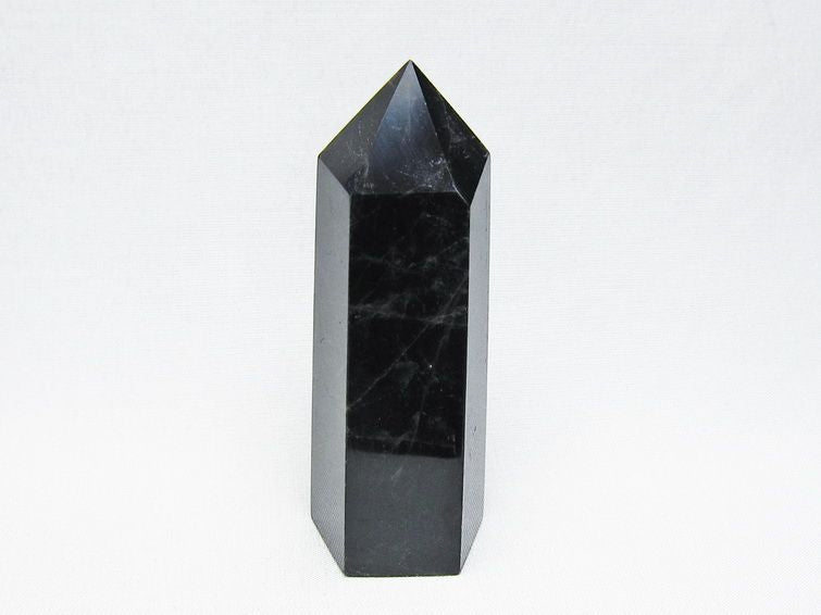 黒水晶 ポイント モリオン 六角柱 置物 一点物 152-4390