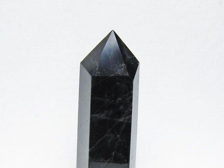 黒水晶 ポイント モリオン 六角柱 置物 一点物 152-4390