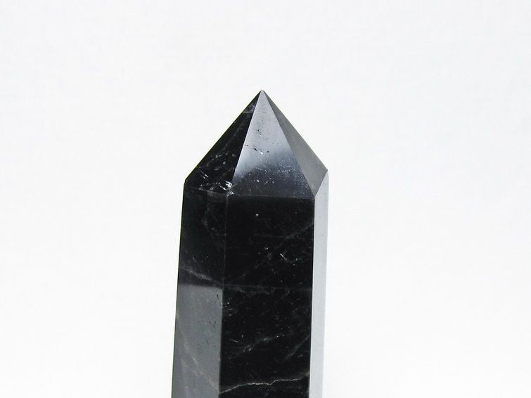 黒水晶 ポイント モリオン 六角柱 置物 一点物 152-4390