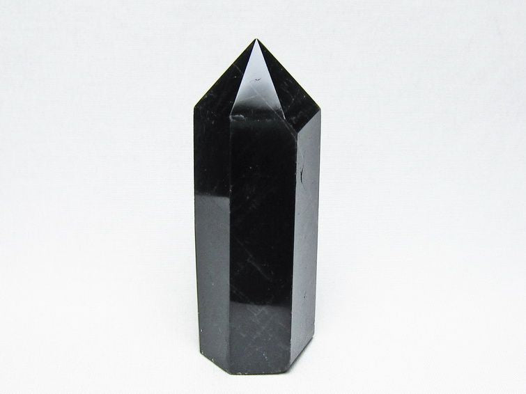 黒水晶 ポイント モリオン 六角柱 置物 一点物 152-4392