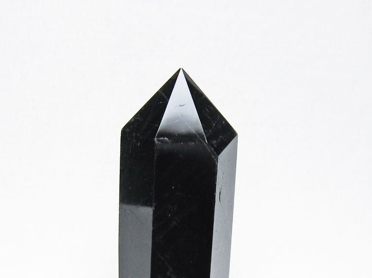 黒水晶 ポイント モリオン 六角柱 置物 一点物 152-4392