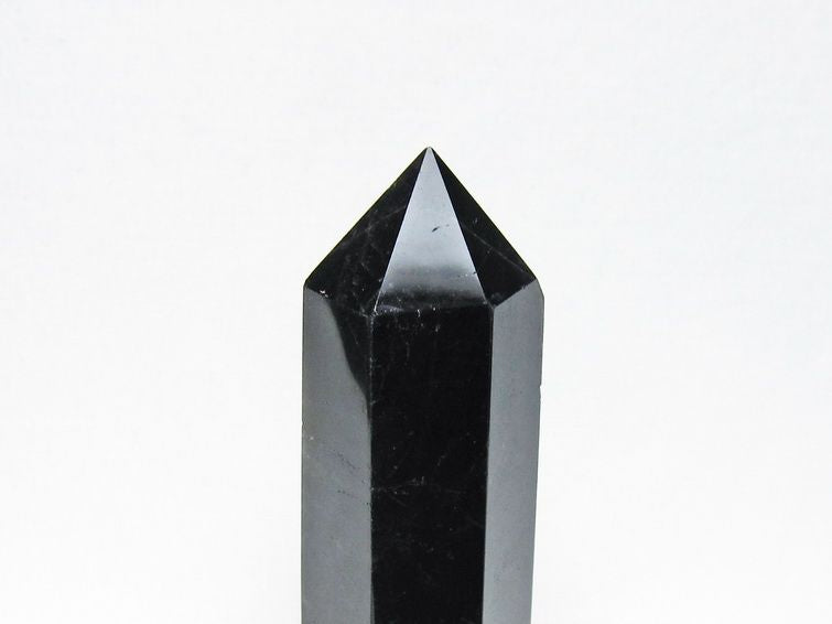 黒水晶 ポイント モリオン 六角柱 置物 一点物 152-4392