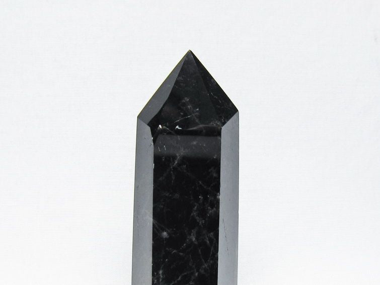 黒水晶 ポイント モリオン 六角柱 置物 一点物 152-4394