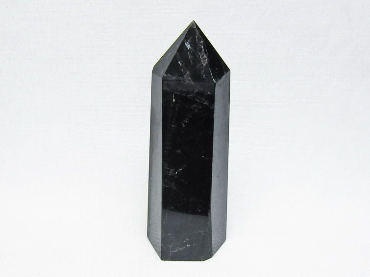 黒水晶 ポイント モリオン 六角柱 置物 一点物 152-4395