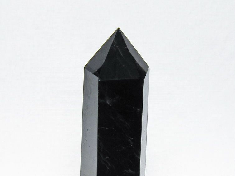 黒水晶 ポイント モリオン 六角柱 置物 一点物 152-4395