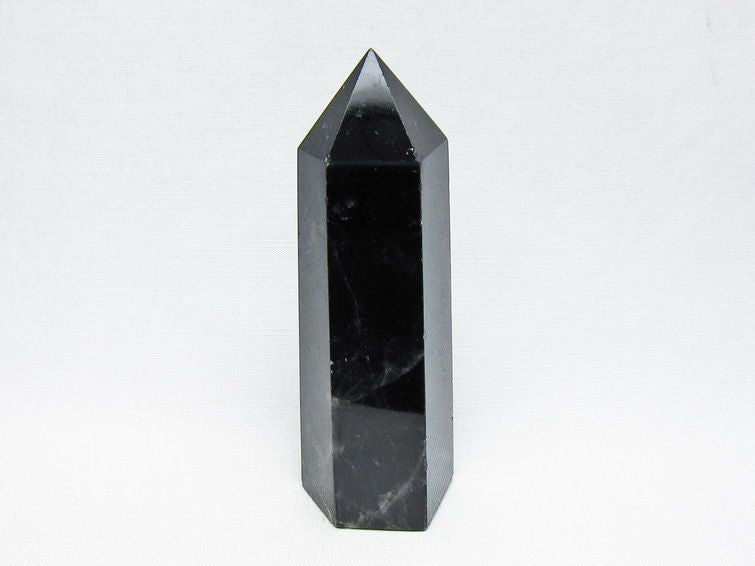 黒水晶 ポイント モリオン 六角柱 置物 一点物 152-4396