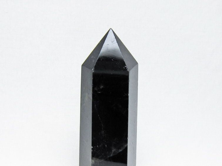 黒水晶 ポイント モリオン 六角柱 置物 一点物 152-4396