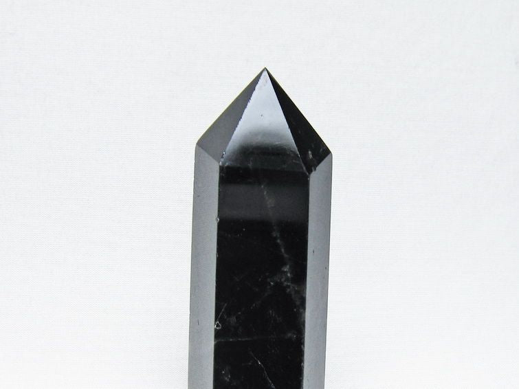 黒水晶 ポイント モリオン 六角柱 置物 一点物 152-4396