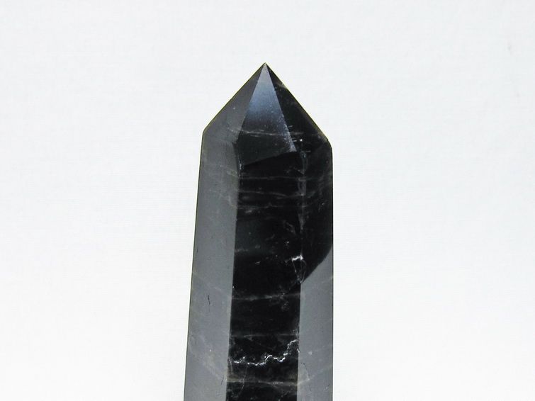 黒水晶 ポイント モリオン 六角柱 置物 一点物 152-4397