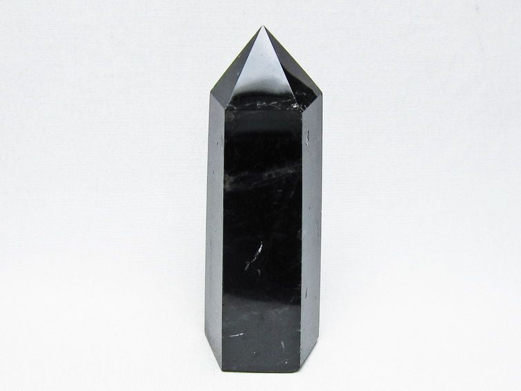 黒水晶 ポイント モリオン 六角柱 置物 一点物 152-4398