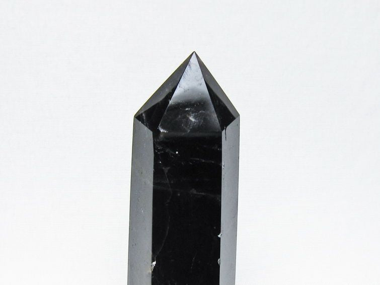黒水晶 ポイント モリオン 六角柱 置物 一点物 152-4398