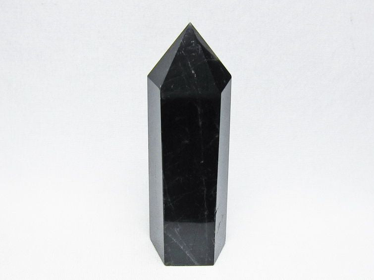 黒水晶 ポイント モリオン 六角柱 置物 一点物 152-4399