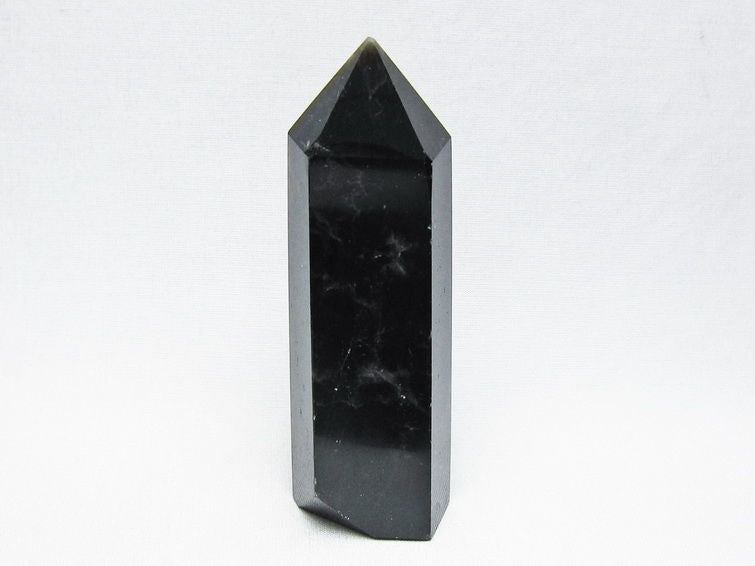 モリオン ポイント 黒水晶 六角柱 置物 一点物 152-4400