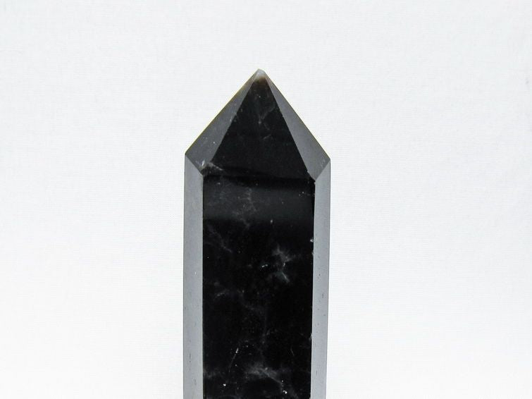 モリオン ポイント 黒水晶 六角柱 置物 一点物 152-4400