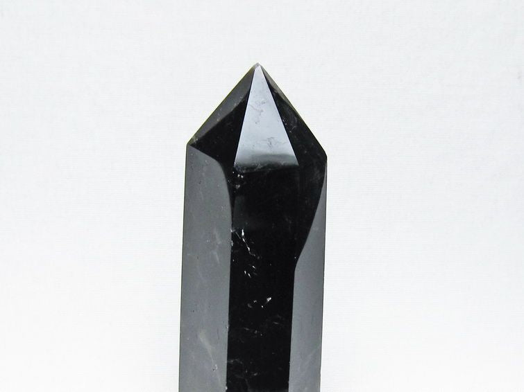 モリオン ポイント 黒水晶 六角柱 置物 一点物 152-4400