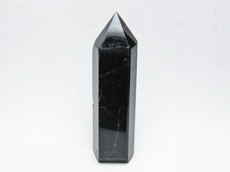 モリオン ポイント 黒水晶 六角柱 置物 一点物 152-4401