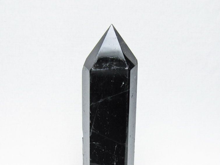 モリオン ポイント 黒水晶 六角柱 置物 一点物 152-4401