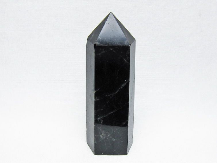 モリオン ポイント 黒水晶 六角柱 置物 一点物 152-4403