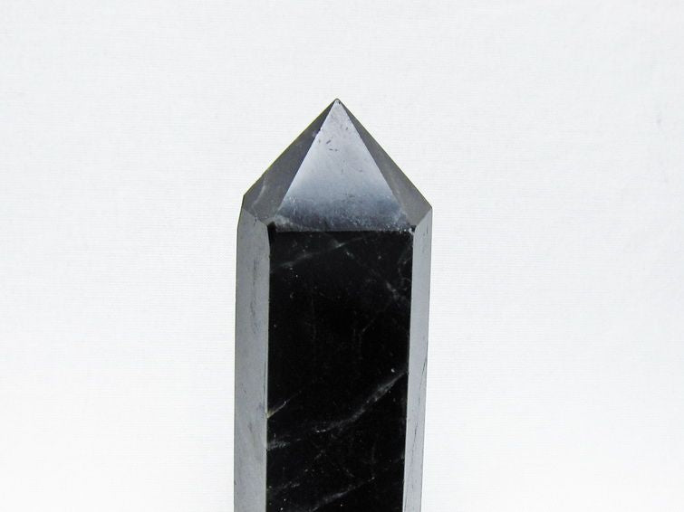 モリオン ポイント 黒水晶 六角柱 置物 一点物 152-4403
