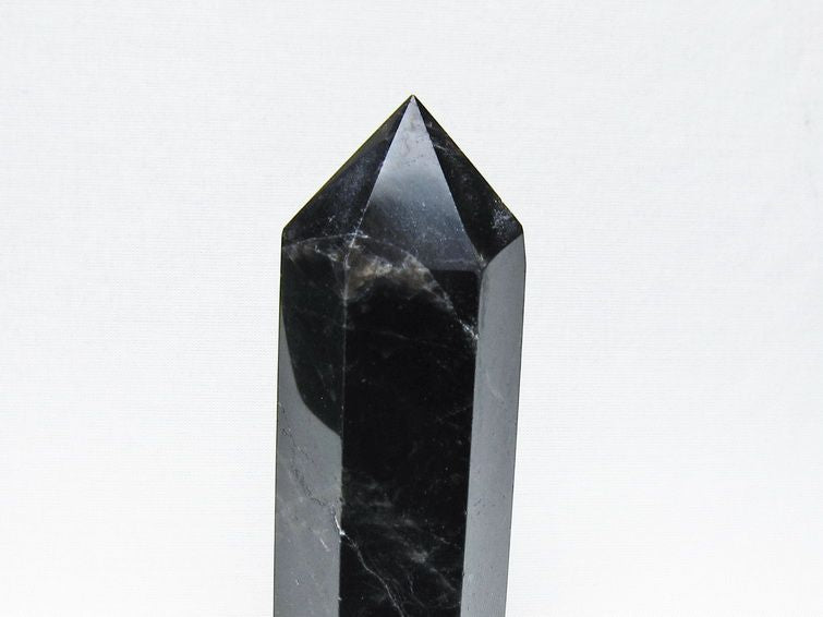 モリオン ポイント 黒水晶 六角柱 置物 一点物 152-4403
