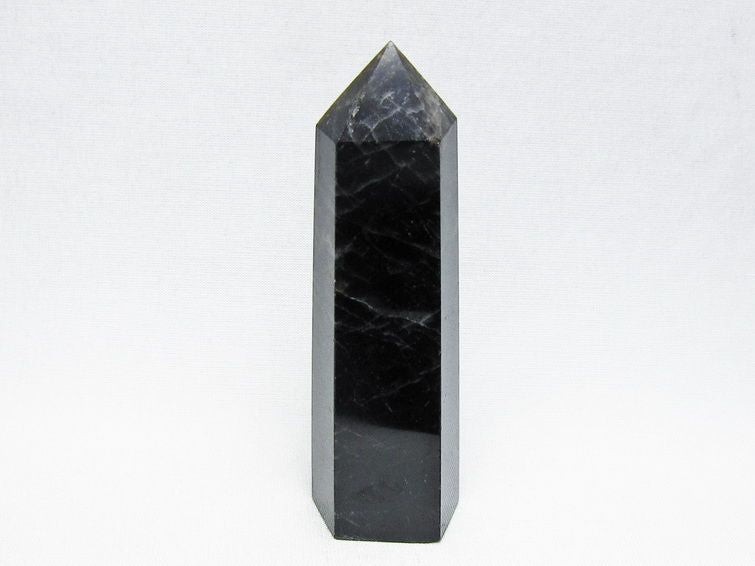 モリオン ポイント 黒水晶 六角柱 置物 一点物 152-4404