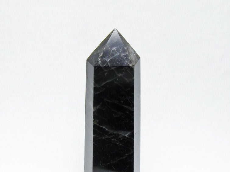 モリオン ポイント 黒水晶 六角柱 置物 一点物 152-4404