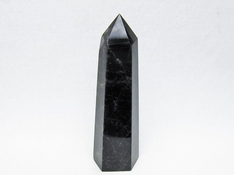 モリオン ポイント 黒水晶 六角柱 置物 一点物 152-4405