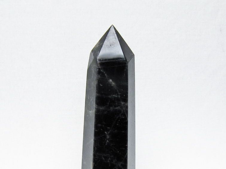 モリオン ポイント 黒水晶 六角柱 置物 一点物 152-4405