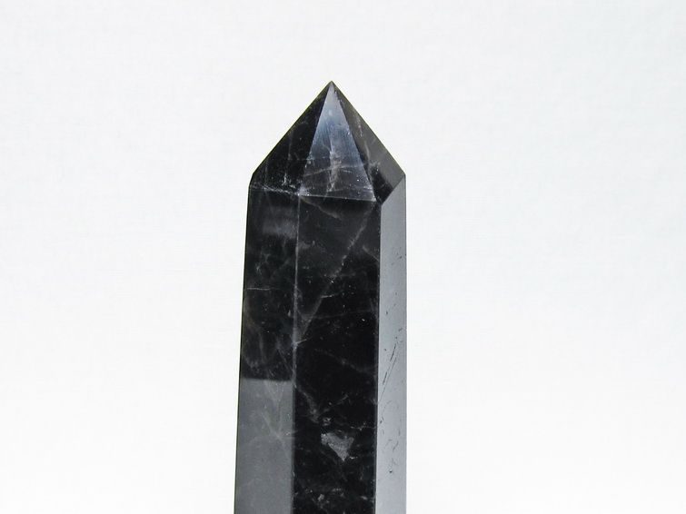 モリオン ポイント 黒水晶 六角柱 置物 一点物 152-4405