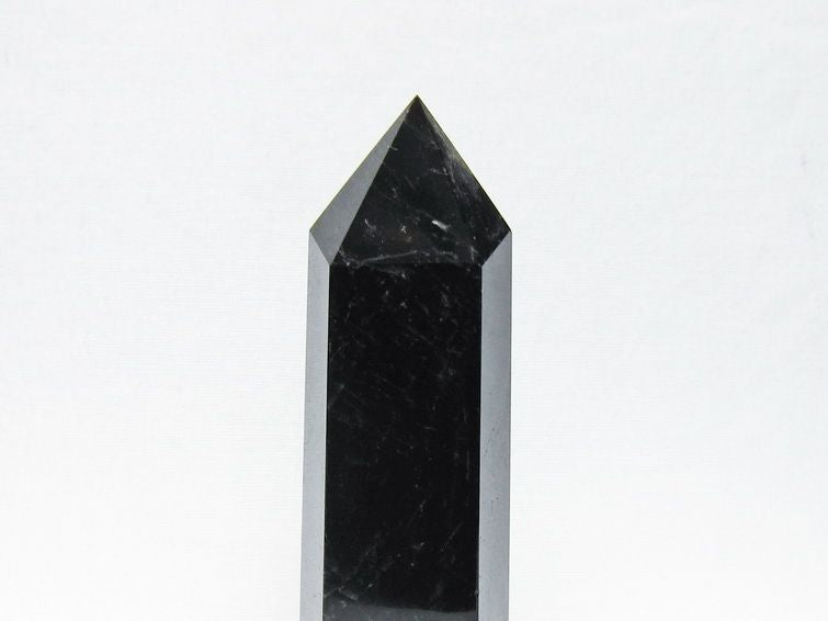 モリオン ポイント 黒水晶 六角柱 置物 一点物 152-4406