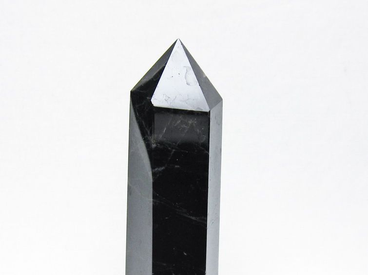 モリオン ポイント 黒水晶 六角柱 置物 一点物 152-4407