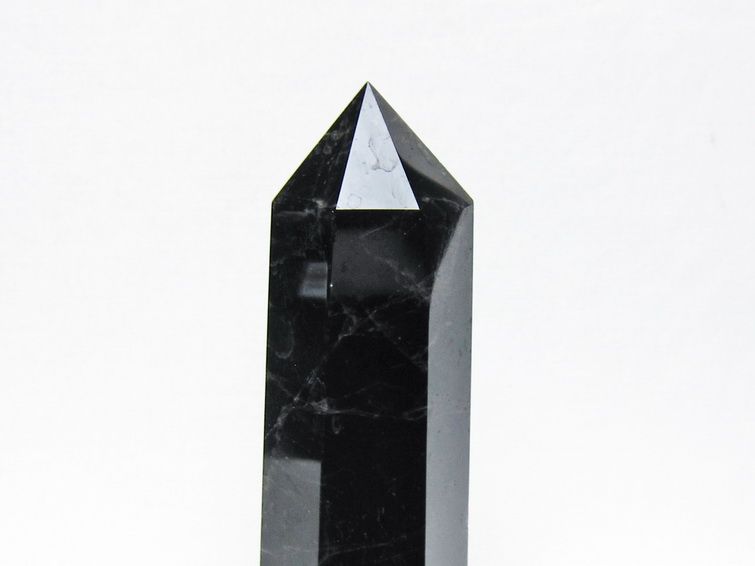 モリオン ポイント 黒水晶 六角柱 置物 一点物 152-4407