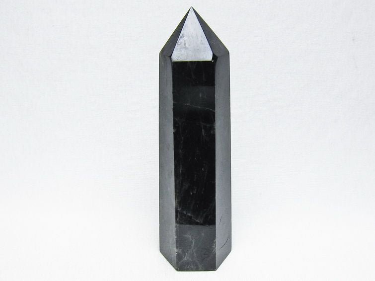 モリオン ポイント 黒水晶 六角柱 置物 一点物 152-4408