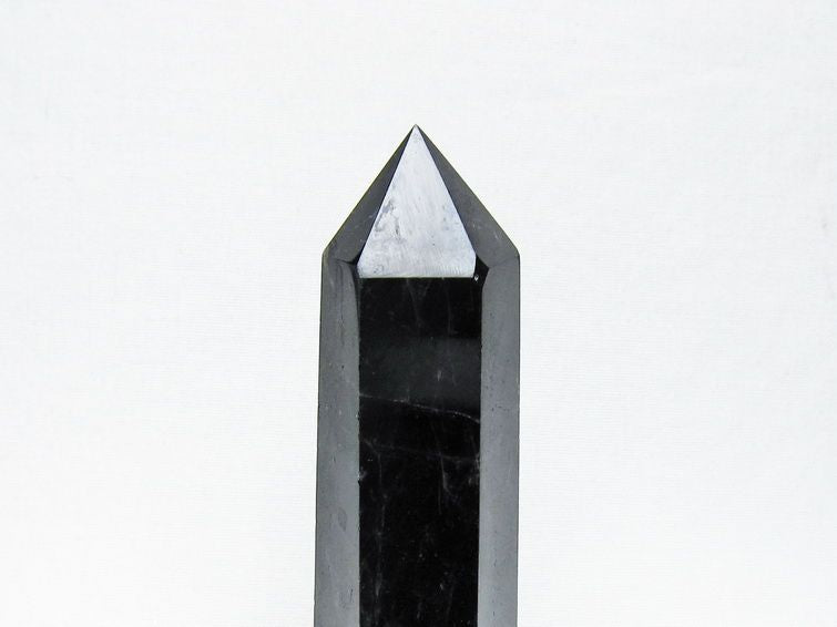 モリオン ポイント 黒水晶 六角柱 置物 一点物 152-4408