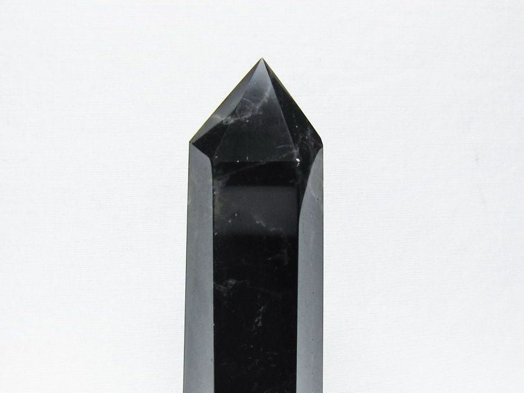 モリオン ポイント 黒水晶 六角柱 置物 一点物 152-4409