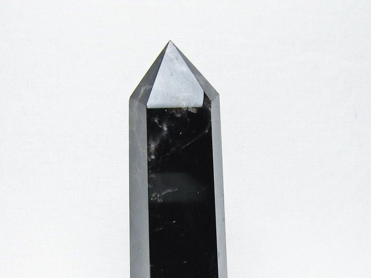 モリオン ポイント 黒水晶 六角柱 置物 一点物 152-4409