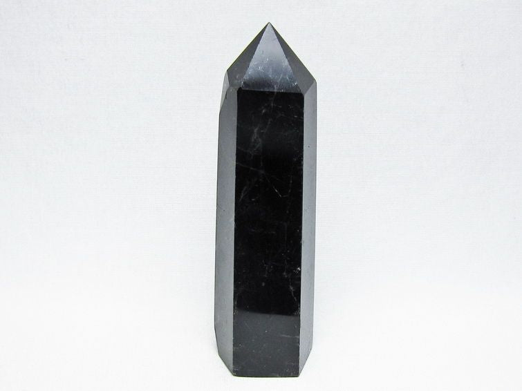 モリオン ポイント 黒水晶 六角柱 置物 一点物 152-4410