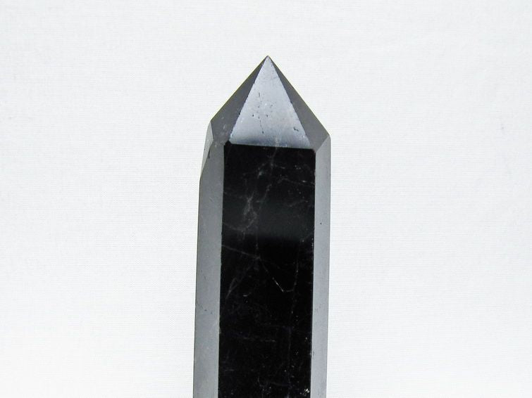 モリオン ポイント 黒水晶 六角柱 置物 一点物 152-4410