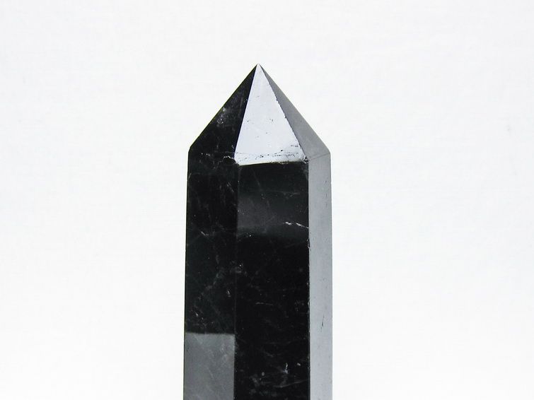 モリオン ポイント 黒水晶 六角柱 置物 一点物 152-4410