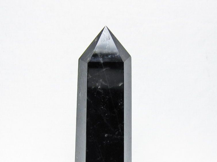 モリオン ポイント 黒水晶 六角柱 置物 一点物 152-4411