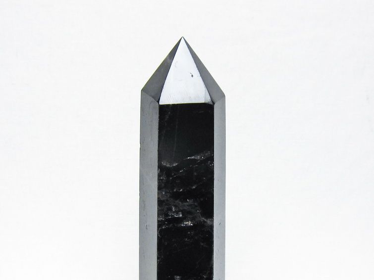 モリオン ポイント 黒水晶 六角柱 置物 一点物 152-4412